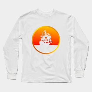 Transparent Pirate Ship Long Sleeve T-Shirt